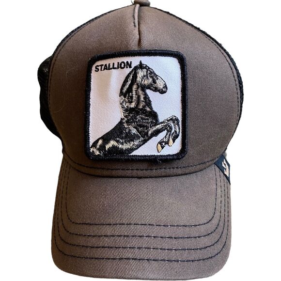 Goorin Hat Men Snap Back Stallion Farm Bros Horse Trucker Mesh FLAW - Picture 1 of 9